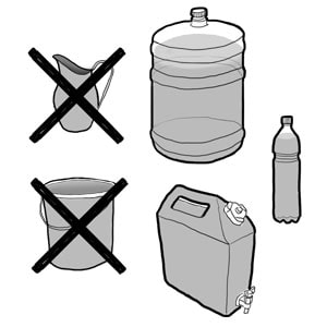 Chứa nước trong vật dụng không được đậy kín là 1 nguyên nhân gây nhiễm coliform