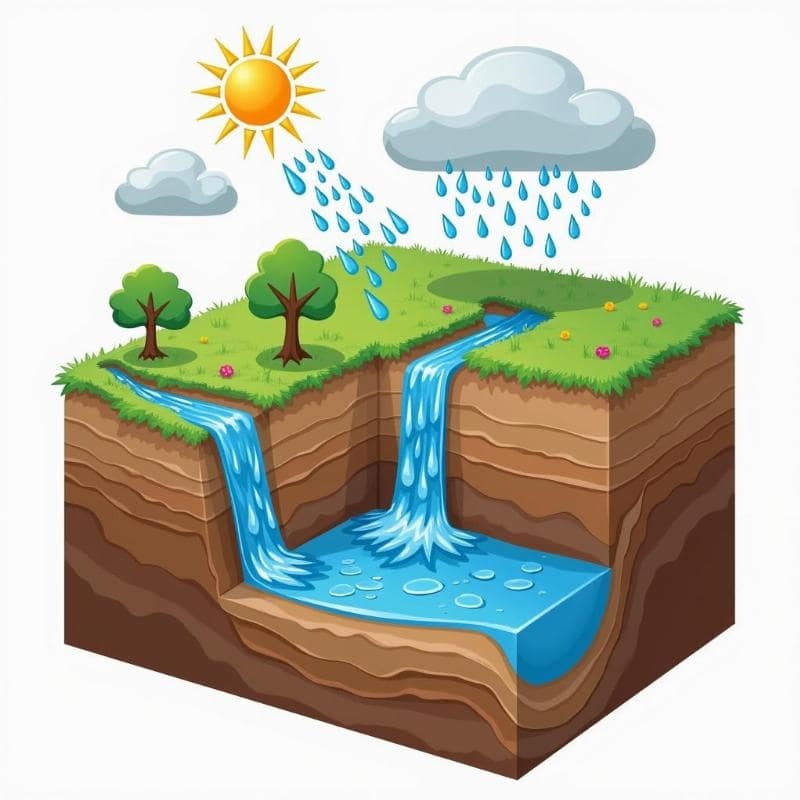 Đất đá bị phá hủy tự nhiên do mưa, gió giải phóng mangan vào nguồn nước ngầm