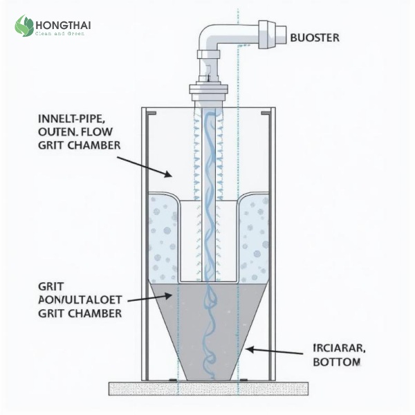 Bể lắng cát dạng xoáy ứng dụng nguyên lý dòng xoáy trong xử lý nước thải