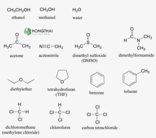 Các nhóm dung môi hữu cơ phổ biến trong công nghiệp và đời sống